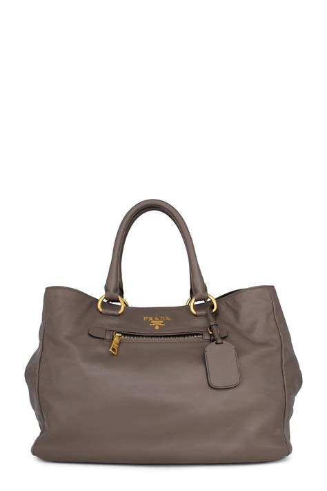 PRADA Soft Calf Chain Tote Bambu 1460356 